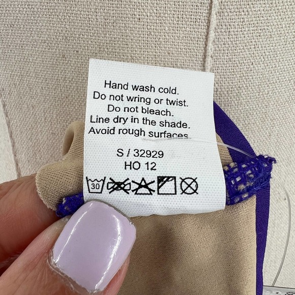 J. Crew Womens Scalloped Edge Low Rise Bikini Bottom Purple Size XXS - Picture 7 of 8